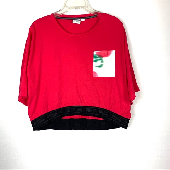 Puma Athletic Crop Top in Rose Pink - Picture 2 of 7